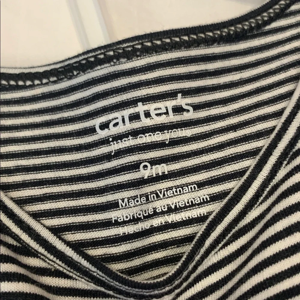 🖤 NWT Striped Cat Dress w/ Tulle Skirt & Diaper Cover - Carter’s - 9M 🖤